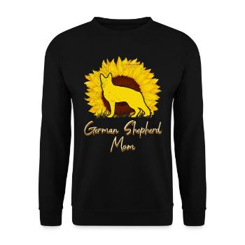German Shepherd MOM Deutscher Schäferhund - Unisex Sweatshirt - black - Front - Alina (178cm) & Michal (187cm)
