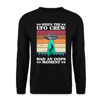 Malinois UFO CREW HAD AN OOPS MOMENT Drôle - Sweat-shirt Unisexe - noir - Devant - Alina (178cm) & Michal (187cm)