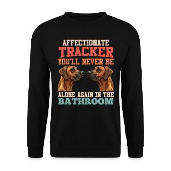 Rhodesian Ridgeback Owner AFFECTIONATE TRACKER - Unisex Sweatshirt - black - Front - Alina (178cm) & Michal (187cm)