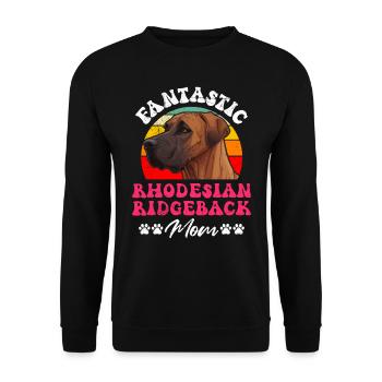 Ridgeback FANTASTIC RHODESIAN RIDGEBACK MOM - Unisex Sweatshirt - black - Front - Alina (178cm) & Michal (187cm)