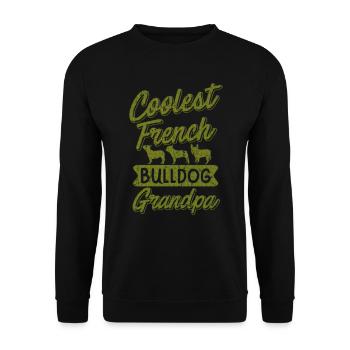 French Bulldog COOLEST FRENCH BULLDOG - Unisex Sweatshirt - black - Front - Alina (178cm) & Michal (187cm)
