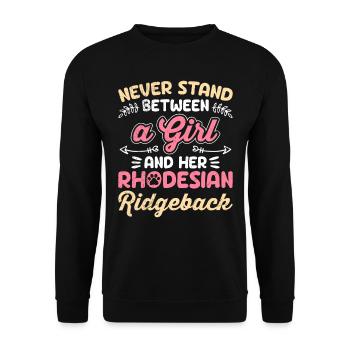 Ridgeback NE VOUS TENEZ JAMAIS ENTRE UNE FILLE ET ELLE - Sweat-shirt Unisexe - noir - Devant - Alina (178cm) & Michal (187cm)