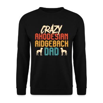 Ridgeback CRAZY RHODESIAN RIDGEBACK DAD Dogs - Unisex Sweatshirt - black - Front - Alina (178cm) & Michal (187cm)