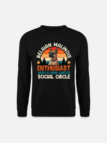 BELGE MALINOIS PASSIONNÉ Propriétaire Belge - Sweat-shirt Unisexe - noir