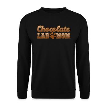 Dog Mom CHOCOLATE LAB MOM Labrador Owner - Unisex Sweatshirt - black - Front - Alina (178cm) & Michal (187cm)