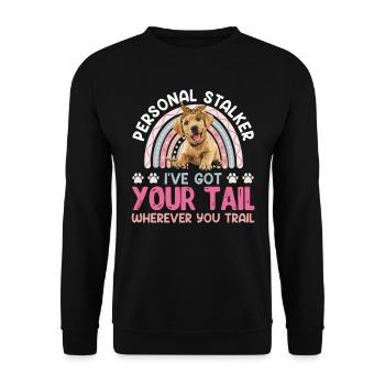 Labrador Lover PERSONAL STALKER Funny - Unisex Sweatshirt - black - Front - Alina (178cm) & Michal (187cm)