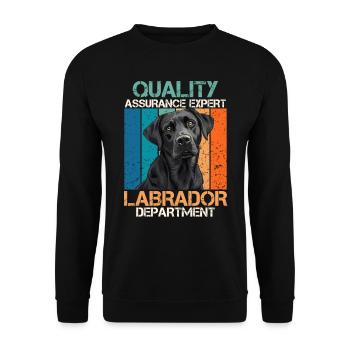 Chien Labrador QUALITÉ LABRADOR DÉPARTEMENT Drôle - Sweat-shirt Unisexe - noir - Devant - Alina (178cm) & Michal (187cm)