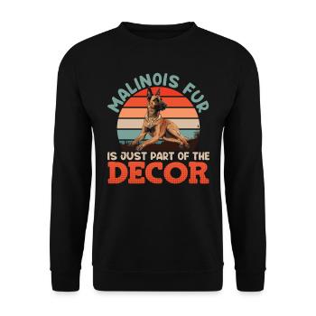 MALINOIS HAIR IS PART OF THE HOUSE OF BELGIAN - Unisex Sweatshirt - black - Front - Alina (178cm) & Michal (187cm)