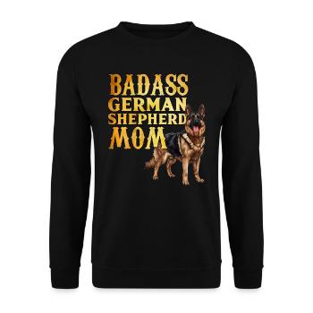 Deutscher Schäferhund BAD GERMAN SHEPHERD MOM - Sweat-shirt Unisexe - noir - Devant - Alina (178cm) & Michal (187cm)