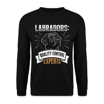 Labradors: Quality Control Experts Owners - Unisex Sweatshirt - black - Front - Alina (178cm) & Michal (187cm)