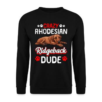 Ridgeback CRAZY RHODESIAN RIDGEBACK DUDE Chiens - Sweat-shirt Unisexe - noir - Devant - Alina (178cm) & Michal (187cm)