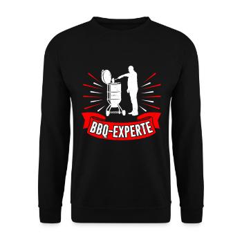 BBQ Expert Drôle Amateur de viande Mangeur de viande - Sweat-shirt Unisexe - noir - Devant - Alina (178cm) & Michal (187cm)
