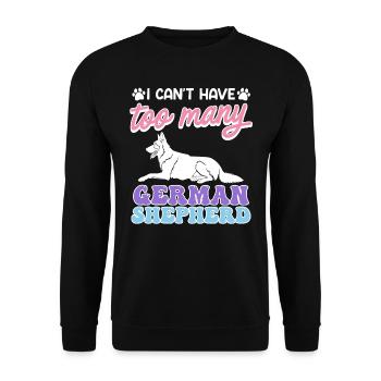 GERMAN SHEPHERD DOG I CAN'T HAVE TOO MANY GERMAN SHEPHERDS - Unisex Sweatshirt - black - Front - Alina (178cm) & Michal (187cm)