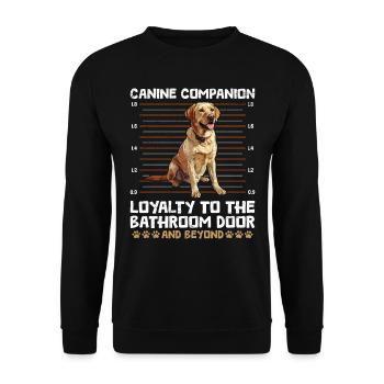 Labrador Besitzer Canine Companion Loyality - Unisex Pullover - Schwarz - Vorne - Alina (178cm) & Michal (187cm)