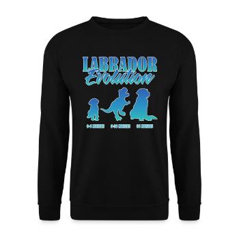 LABRADOR EVOLUTION Labrador Propriétaire Drôle - Sweat-shirt Unisexe - noir - Devant - Alina (178cm) & Michal (187cm)