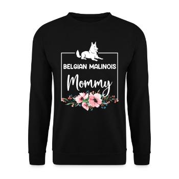 Belgian Shepherd BELGIAN MALINOIS MOM - Unisex Sweatshirt - black - Front - Alina (178cm) & Michal (187cm)