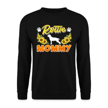 ROTTIE MOMMY Rottweiler Propriétaire Rottweiler - Sweat-shirt Unisexe - noir - Devant - Alina (178cm) & Michal (187cm)