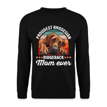 Ridgeback PROUDEST RHODESIAN RIDGEBACK MOM EVER - Unisex Sweatshirt - black - Front - Alina (178cm) & Michal (187cm)