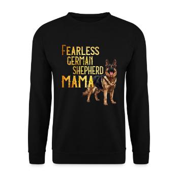 Dog Mom STRONG GERMAN SHEPHERD MOM - Unisex Sweatshirt - black - Front - Alina (178cm) & Michal (187cm)