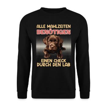 Labrador Fan TOUTES LES COLLATIONS NÉCESSITENT L’APPROBATION DU LABORATOIRE - Sweat-shirt Unisexe - noir - Devant - Alina (178cm) & Michal (187cm)