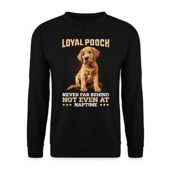 Labrador Loyal Pooch Never Far Funny Labrador - Unisex Sweatshirt - black - Front - Alina (178cm) & Michal (187cm)