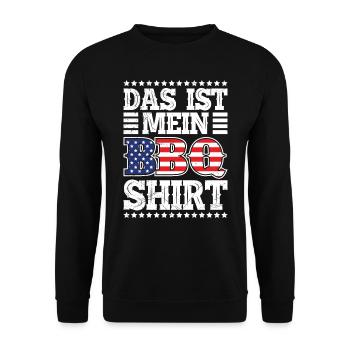 Grillmeister This is my Meat Smoking Shirt USA - Unisex Pullover - Schwarz - Vorne - Alina (178cm) & Michal (187cm)