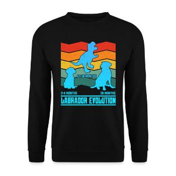 Propriétaire Labrador LABRADOR EVOLUTION Drôle - Sweat-shirt Unisexe - noir - Devant - Alina (178cm) & Michal (187cm)