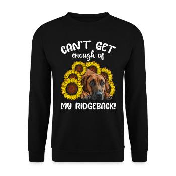 Ridgeback CAN'T GET ENOUGH OF MY RIDGEBACK - Unisex Sweatshirt - black - Front - Alina (178cm) & Michal (187cm)