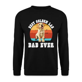 Golden Labrador BEST GOLDEN LAB DAD EVER Men - Unisex Sweatshirt - black - Front - Alina (178cm) & Michal (187cm)