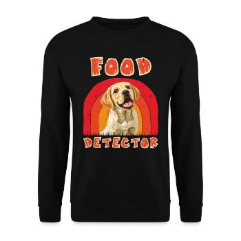 Labrador Liebhaber FOOD DETECTOR Lustig Labrador - Unisex Pullover - Schwarz - Vorne - Alina (178cm) & Michal (187cm)