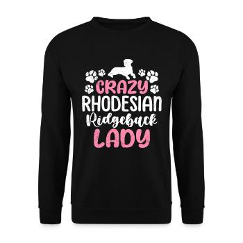 Ridgeback CRAZY RHODESIAN RIDGEBACK LADY Maman Chien - Sweat-shirt Unisexe - noir - Devant - Alina (178cm) & Michal (187cm)