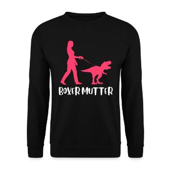 BOXER MOTHER Dog Mom Boxer Owner - Unisex Sweatshirt - black - Front - Alina (178cm) & Michal (187cm)