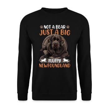 Neufundländer Hund KEIN BÄR NUR EIN GROßER - Unisex Pullover - Schwarz - Vorne - Alina (178cm) & Michal (187cm)