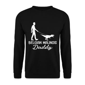 Dog owner BELGIAN MALINOIS DAD Daddy - Unisex Sweatshirt - black - Front - Alina (178cm) & Michal (187cm)