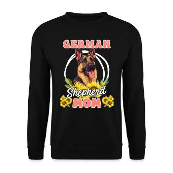 GERMAN SHEPHERD MOM Deutscher Schäferhund - Unisex Sweatshirt - black - Front - Alina (178cm) & Michal (187cm)