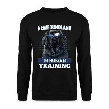 Newfie owner NEWFOUNDLAND IN HUMAN TRAINING - Unisex Sweatshirt - black - Front - Alina (178cm) & Michal (187cm)