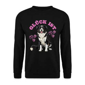 Propriétaire de Border Collie LA CHANCE EST BORDER COLLIE - Sweat-shirt Unisexe - noir - Devant - Alina (178cm) & Michal (187cm)