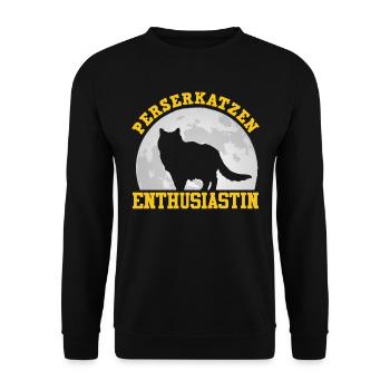 PERSIAN CAT ENTHUSIAST Persian Cat Mom - Unisex Sweatshirt - black - Front - Alina (178cm) & Michal (187cm)