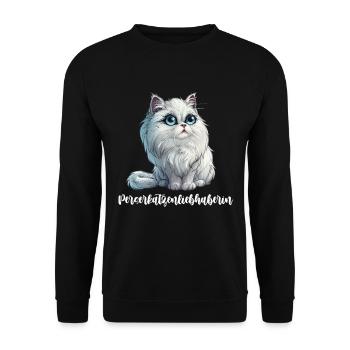 PERSIAN CAT LOVER Persian Cat Owner - Unisex Sweatshirt - black - Front - Alina (178cm) & Michal (187cm)