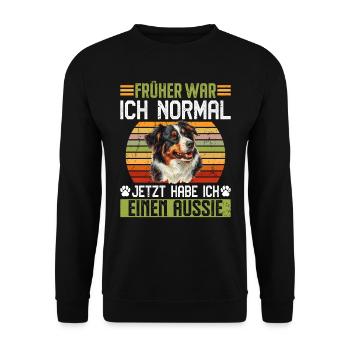Berger australien ANCIENNEMENT NORMAL MAINTENANT AUSTRALIEN - Sweat-shirt Unisexe - noir - Devant - Alina (178cm) & Michal (187cm)