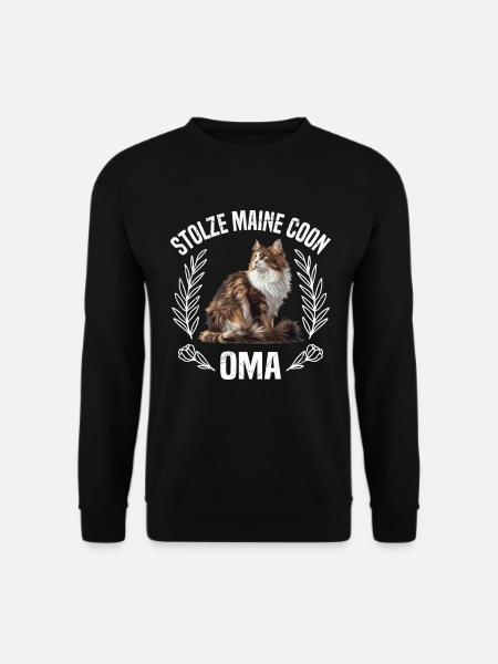 Katzenoma STOLZE MAINE COON OMA Maine Coon - Unisex Pullover - Schwarz