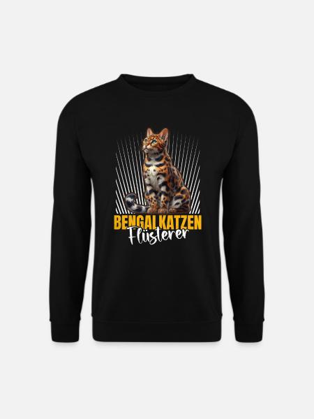 BENGALKATZEN FLÜSTERER Lustiges Bengalkatzen - Unisex Pullover - Schwarz