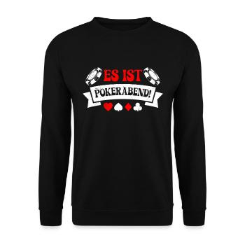 Amateurs de poker C’EST LA NUIT DU POKER ! Poker - Sweat-shirt Unisexe - noir - Devant - Alina (178cm) & Michal (187cm)