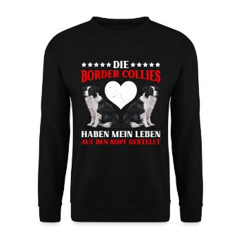 Propriétaires de chiens LES BORDER COLLIES ONT MA VIE - Sweat-shirt Unisexe - noir - Devant - Alina (178cm) & Michal (187cm)