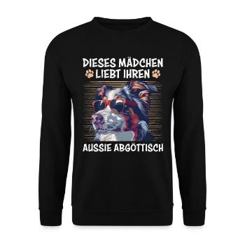Berger australien CETTE FILLE L’AIME - Sweat-shirt Unisexe - noir - Devant - Alina (178cm) & Michal (187cm)