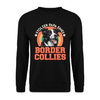 Border Collie FIER PAPA D’UN BORDER COLLIE - Sweat-shirt Unisexe - noir - Devant - Alina (178cm) & Michal (187cm)
