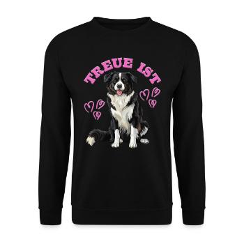 Dog Mom FIDELITY IS BORDER COLLIE Dog Owner - Unisex Sweatshirt - black - Front - Alina (178cm) & Michal (187cm)