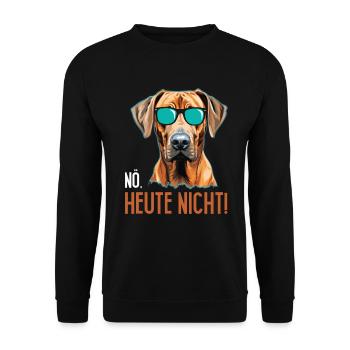 Glacière Rhodesian Ridgeback NÖ HEUTE NICHT - Sweat-shirt Unisexe - noir - Devant - Alina (178cm) & Michal (187cm)