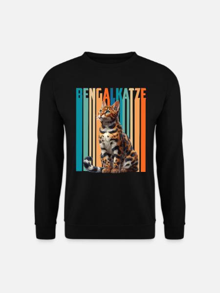 BENGALKATZE Vintage Bengal Katzenbesitzer - Unisex Pullover - Schwarz
