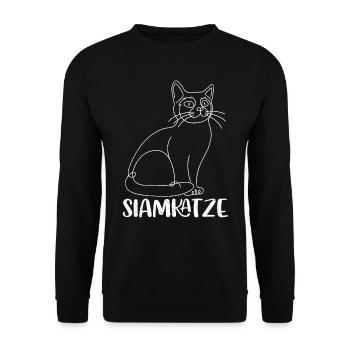 Siamese Cats SIAMESE CATS Lovers Siamese Cat - Unisex Sweatshirt - black - Front - Alina (178cm) & Michal (187cm)